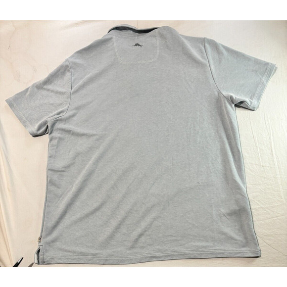 Tommy Bahama Polo Shirt Light Gray Men's Size XL Short Sleeve - Picture 2 of 8